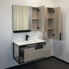 Тумба-умывальник COMFORTY "Бонн-90" дуб дымчатый с  раковиной Quadro 90