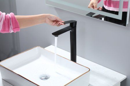 Смеситель для раковины Frap F10806-26 высокий, черный