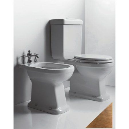 Унитаз-компакт Simas Londra LO931bi горизонтальный выпуск, белый/бронза