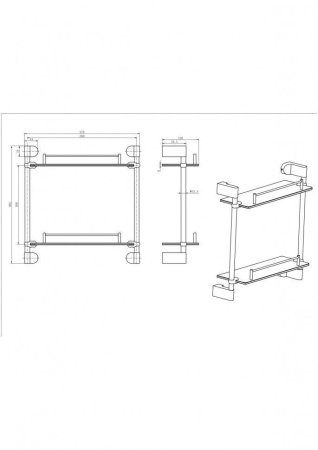 Полка стекло CeramaLux 51015, Хром