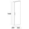 Шкаф-пенал Cezares Stylus 55179 35 bianco opaco