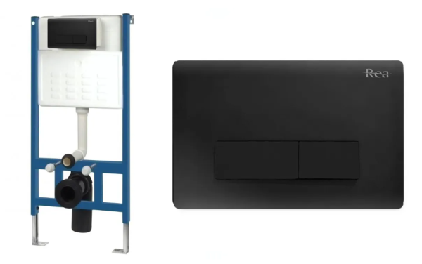 Кнопка смыва для инсталляции REA H BLACK MAT, REA-E0111