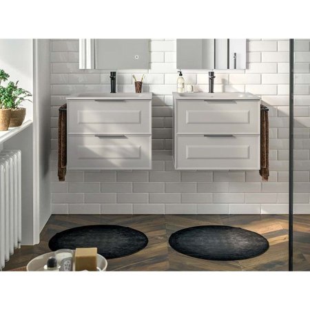 Тумба под раковину Berloni Bagno Suite Vintage SUVBS2C60C/100/SHA.CL 60 белый глянцевый