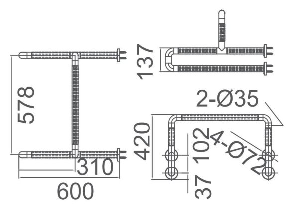 Поручень ARROW AG5618NO белый