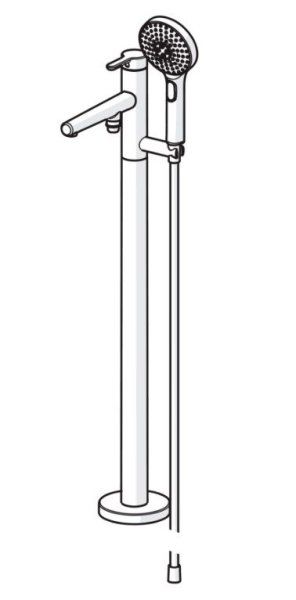 Смеситель Oras Inspera 3050 для ванны, напольный