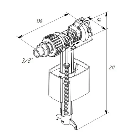 Заливной клапан TECEprofil F10 9820353 универсальный