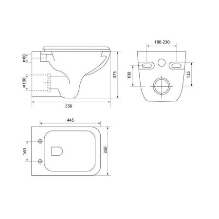 Унитаз приставной IDDIS Bild (BIDVLRKODSBHEiKG26OK)