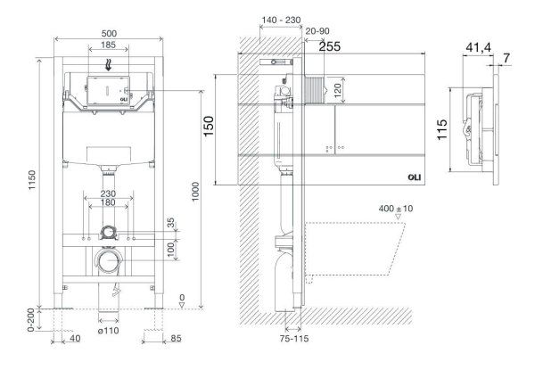 Сет Della Town кнопка смыва Slim (SET-DE244090028-O.S)