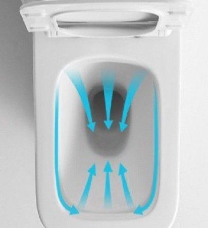 Унитаз напольный CeramaLux 2171MB, Черно-Матовый