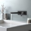 Смеситель для раковины настенный (внешняя и скрытая часть) AQUATEK, матовый черный AQ1113MB БЕТТА