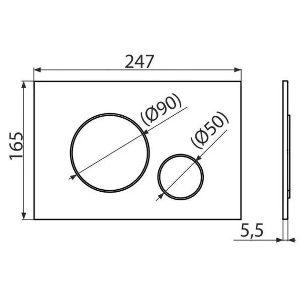 Кнопка смыва Kerama Marazzi FPR.A.WHT для инсталляции, белый глянец