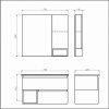 Тумба-умывальник COMFORTY "Турин-75" дуб бежевый с раковиной COMFORTY 75E