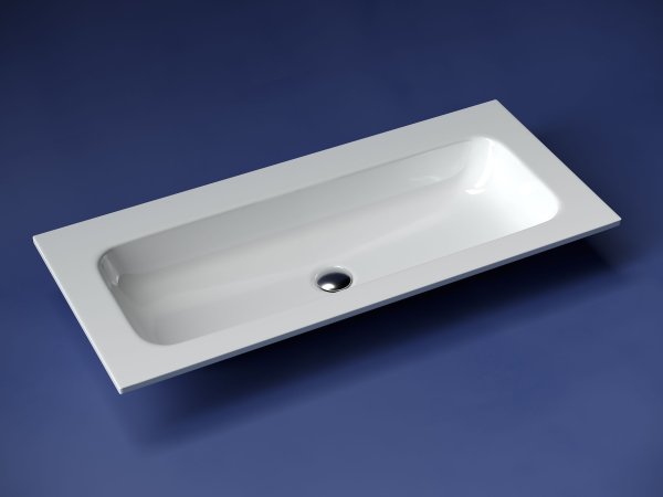 Раковина накладная Grace прямоугольная, без отверстия под смеситель, 1010*457*137, цвет белый,  CN7013wx