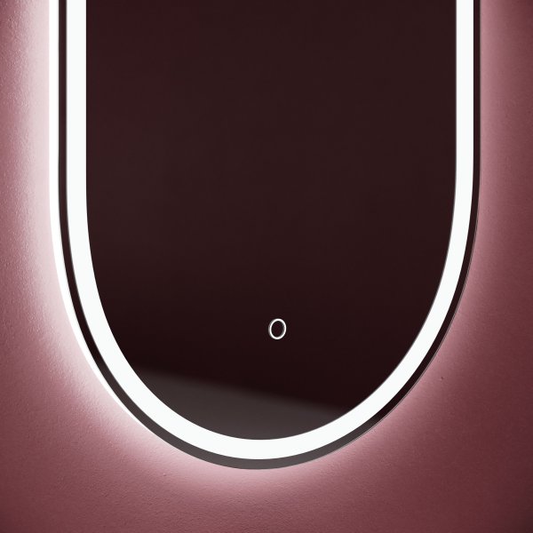 Зеркало для ванной комнаты SANCOS Oval, фронтальная подсветка 550х1050 с сенсорным управлением на прикосновение,  OV55F