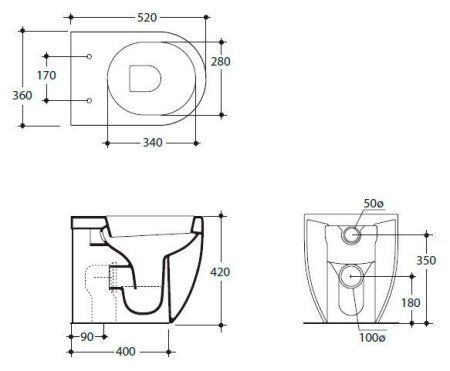 Унитаз приставной Kerasan Flo 311601