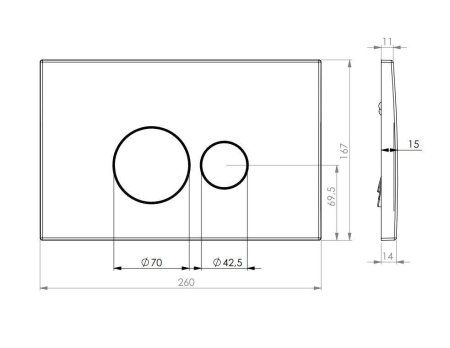 Клавиша смыва DK черный Venice (DB1029025)
