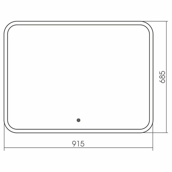 Зеркало с подсветкой MIXLINE Стив-2 915*685 (535536)