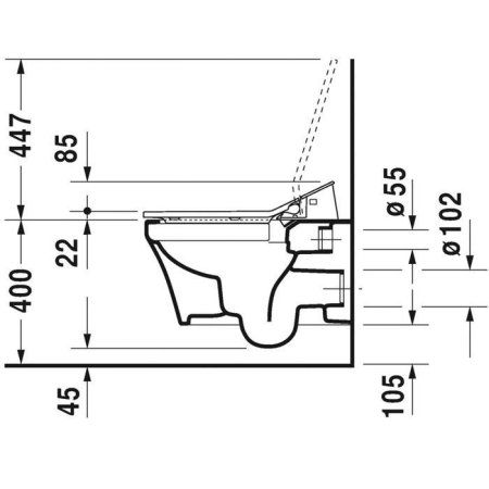 Унитаз подвесной Duravit  Vero Air 2561590000+611400002000300  микролифт