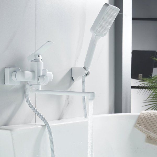 Смеситель для ванны Shevanik S99 S9XE90TY2CGE универсальный, белый