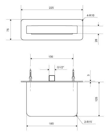 Излив настенный Excellent Krotos AREX.8025BL черный матовый