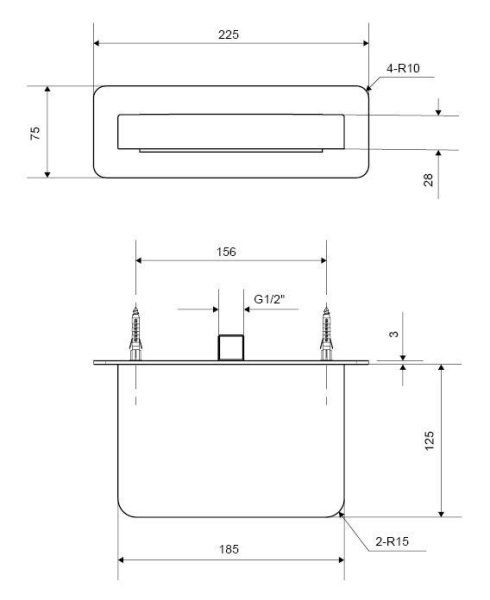 Излив настенный Excellent Krotos AREX.8025BL черный матовый