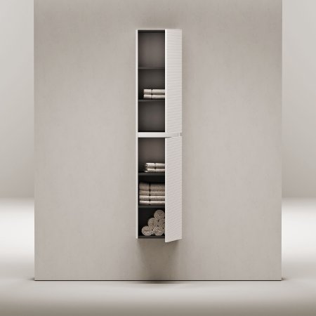 Шкаф-пенал подвесной SANCOS Folk, 350х350х1650 мм, цвет Bianco,  PFL35W