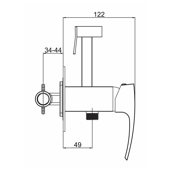Гигиенический душ  Gappo G7IW20DD7-WK9 графит