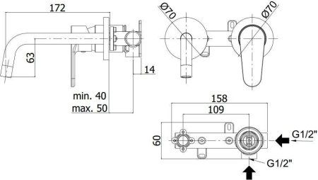 Смеситель Paffoni Green GR101CR70 для раковины, хром