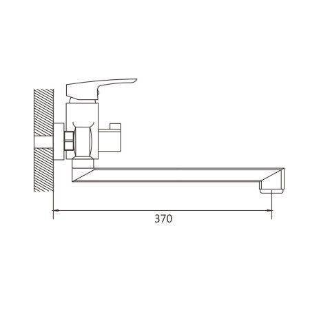 Смеситель для ванны универсальный Shevanik S8CA52LC2HXQ, Черный