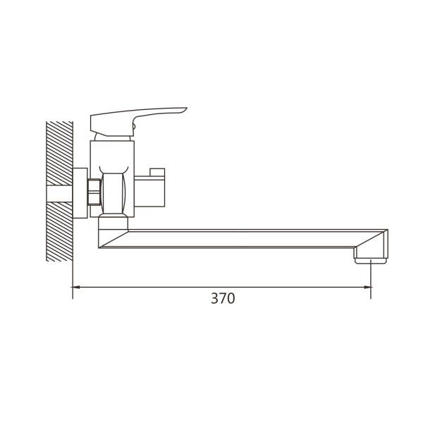 Смеситель Для ванны Shevanik S8JP52ZR2TCJ, Оружейная сталь