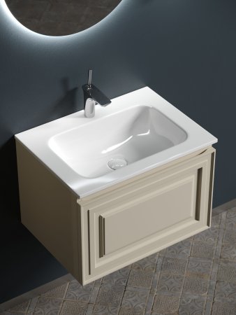 Тумба подвесная SANCOS Very 590х445х406, c одним  ящиком оснащенным доводчиками, Beige Soft , VR60CE