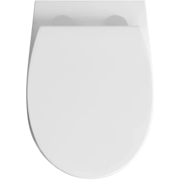 Унитаз подвесной Aquatek Сириус AQ1582T-00 безободковый, торнадо, с сиденьем микролифт, белый