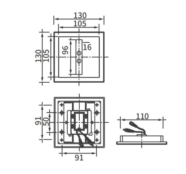 Клавиша смыва для писсуара ARROW AGY108-2A,  нержавеющая сталь