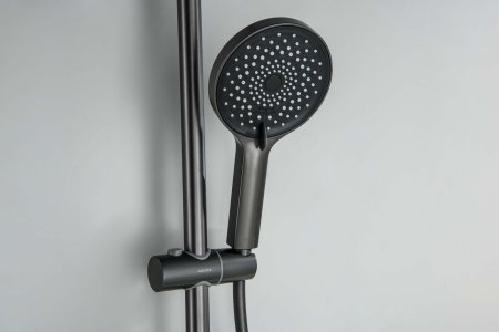 AQ2022BGM ЛУГАНО душевой гарнитур, оружейная сталь