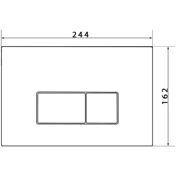 Кнопка смыва Caprigo Line LA002-white для инсталляции, белый
