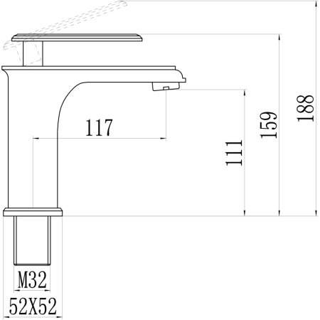 Смеситель для раковины Savol Savol (S-600101T)