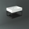 Консоль с раковиной Simas Agile AGSS61 61*46 подвесная, черная матовая