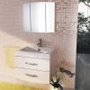 Тумба-умывальник COMFORTY "Лаура-75-2" подвесная белый глянец с раковиной "Quadro 75"