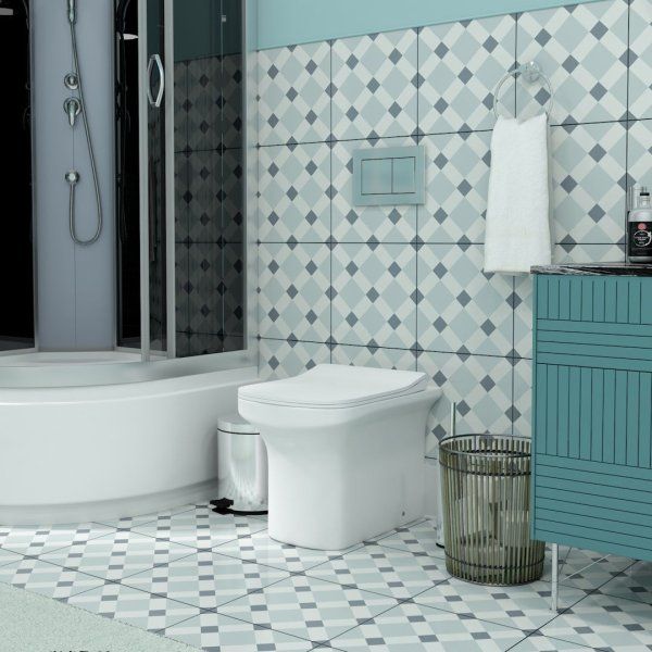 Унитаз приставной Teymi Nura HD безободковый, сиденье микролифт T40109