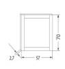 Зеркало Designo FCRDS057-N  57*70 noce