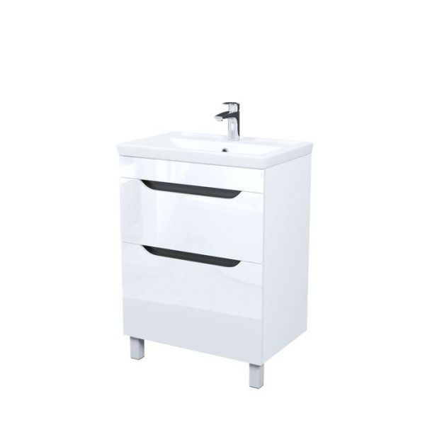 Тумба с умывальником, напольная, 60 см, белый, Ray, IDDIS, RAY60WFi95K