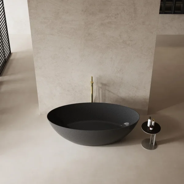 Карбоновая ванна Abber Karbon AK9002-1.8 180x85 см, отдельностоящая, карбон