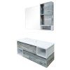 Тумба-умывальник COMFORTY "Турин-120" дуб бежевый с раковиной COMFORTY 9120E