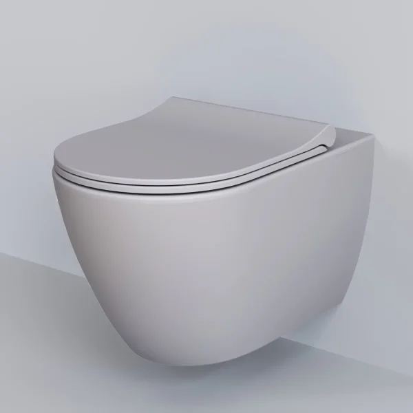 Унитаз подвесной Ambassador Queen 113T20301R безободковый, серый матовый