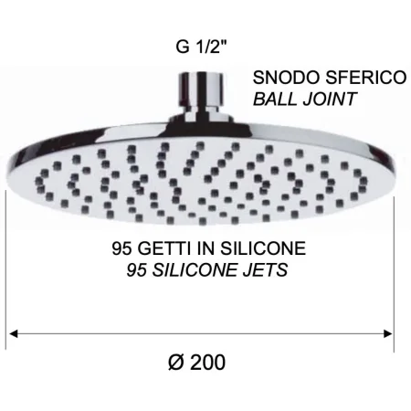 Верхний душ 200 мм Remer 359MM20X