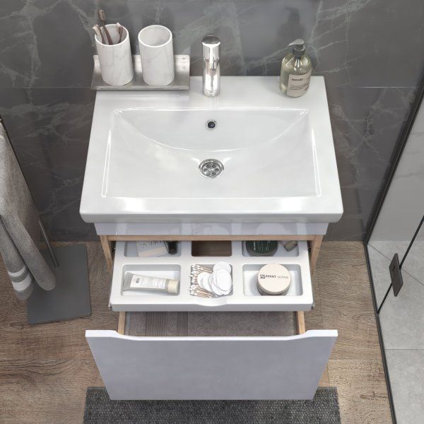 Тумба VIGO Grani под раковину Grani 600-0-1 (Como) навесная дуб золотой (057 дуб золотой)