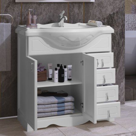 Тумба под раковину Opadiris Клио 00-00000236 80 белый матовый (9003)