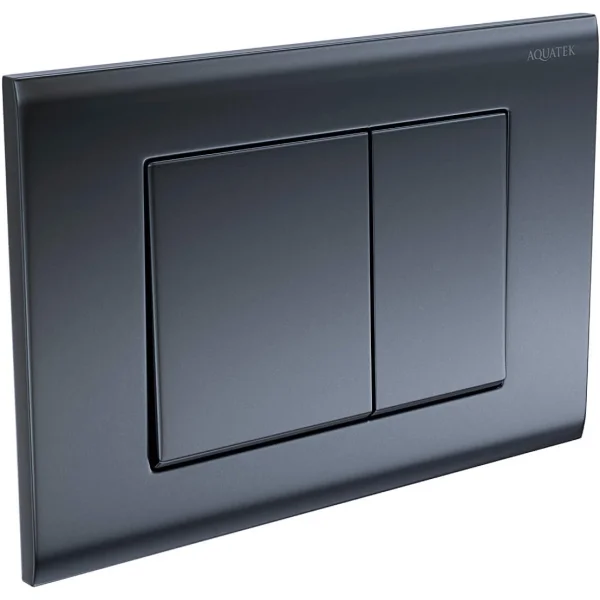 Кнопка смыва Aquatek PNS-0000004 для инсталляции, оружейная сталь матовый