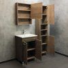 Тумба-умывальник COMFORTY "Марио-60" дуб темный с раковиной "Quadro 60"