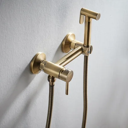 Гигиенический душ настенный однорычажный Shevanik S107Q, Бронза